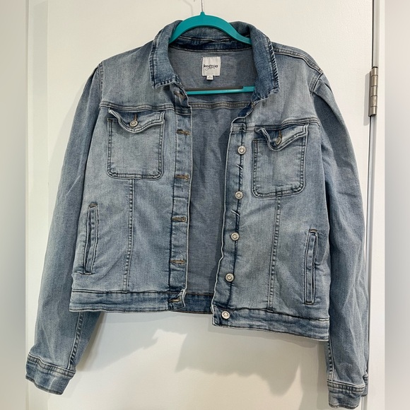 Kensie Woman’s Denim Jeans Jacket Size Large - Picture 2 of 12